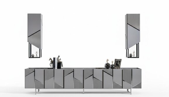 TV-Ständer+2х Regale Sideboard rtv Lowboard Wohnzimmer Holz Modern Neu