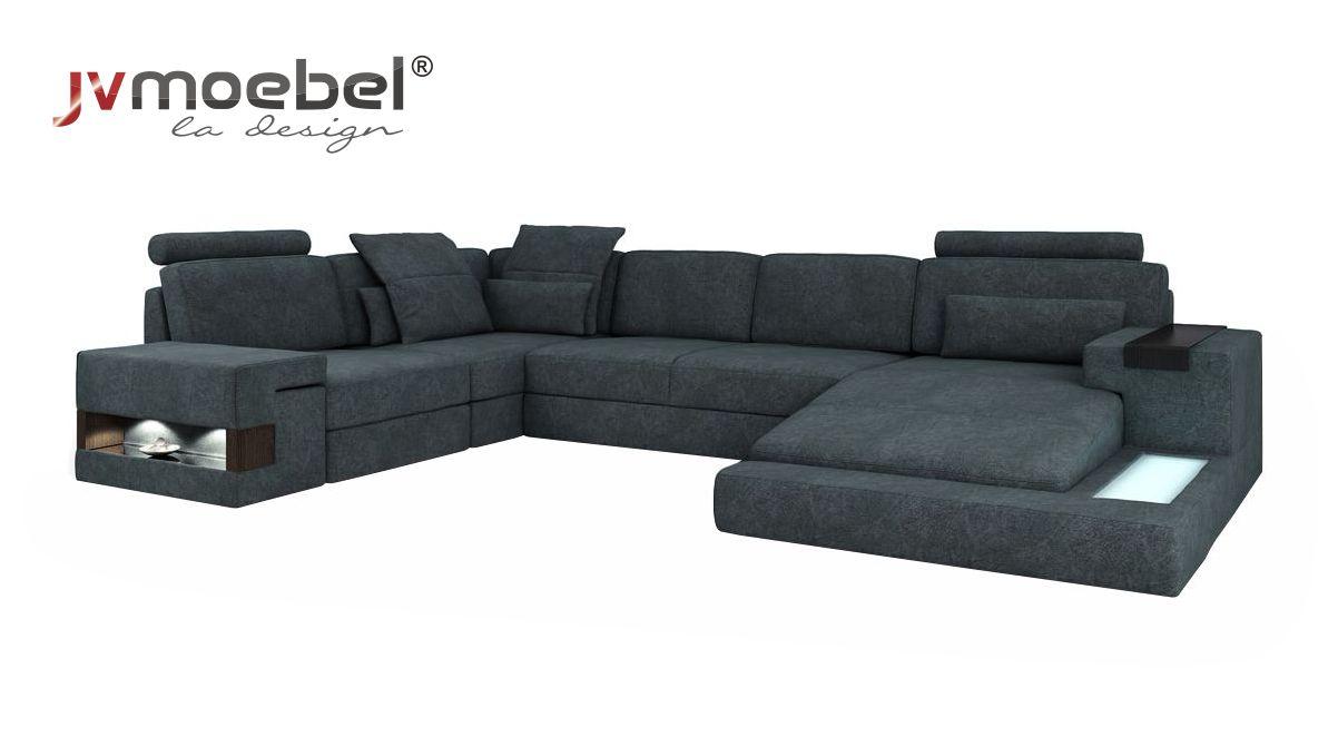 Runde Eck Sofa Polster xxl Big U-Form Couchen Wohnlandschaft U Form Sofas Neu
