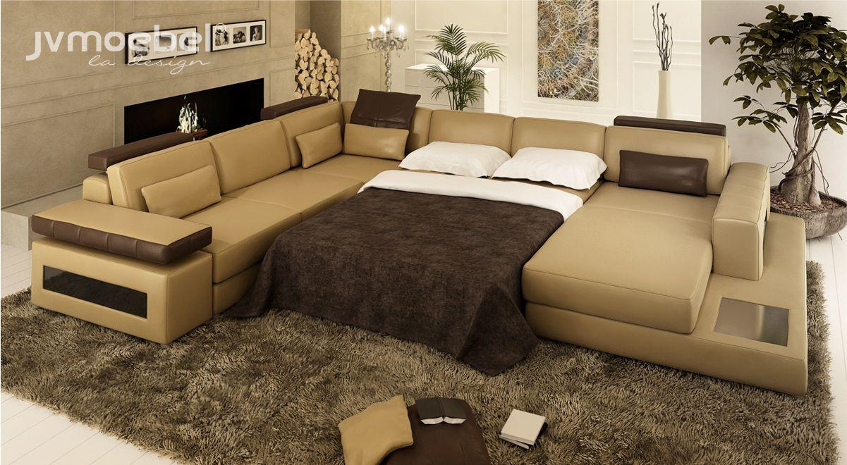 U-Form Couch Design Polster Textil Eck Modern Sofas Wohnlandschaft Ecksofa Stoff