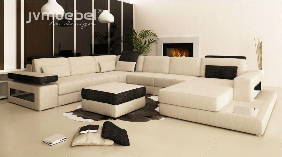 XXL Wohnlandschaft Sofa Couch Polster Sofa Ecke Designer U-Form Ecksofa Neu