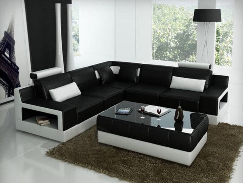 Ledersofa Ecksofa Designer Sofa Wohnlandschaft Bettfunktion ULM II