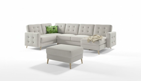 U-Form Couch Wohnlandschaft Ecksofa Garnitur Modern Design Sofa textil Stoff neu