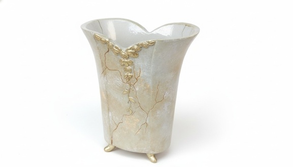 Vase Dekoration Antik Stil Vasen Blumen Behälter Statue Tisch Deko
