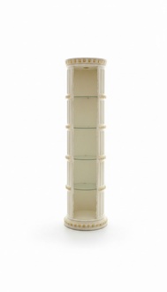 Vitrine Bar Eck Regal Glas Amphore Bodenfase Säule Schrank Vitrinen