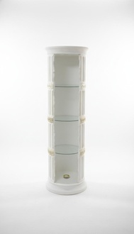 Vitrine Bar Eck Regal Glas Amphore Vase Bodenfase Säule Schrank