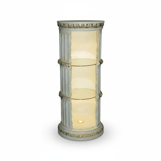 Vitrine Bar Regal Glas Amphore Vase Bodenfase Säule Schrank Vitrinen