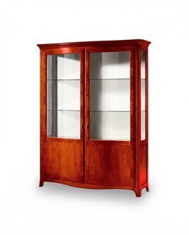 Vitrine Design Wohnzimmer Schrank Braun Klassisch Vitrinen Holz Schränke Neu