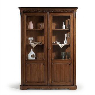 Vitrine Holz Luxus Schränke Klassische Anrichte Design Möbel Italienische Braun