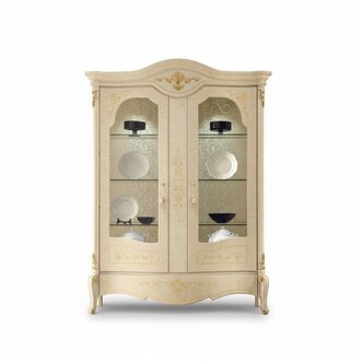 Vitrine Italienischee Luxus Möbel Vitrinen Kommodenschrank Glas Design Schrank