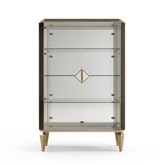 Vitrine Italienische Luxus Möbel Vitrinen arredoclassic Luxus Schrank Glas Neu