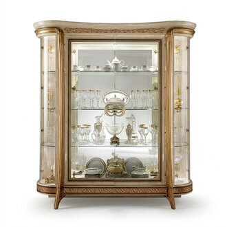 VITRINE Schrank Glasschrank Designer Möbel Barock Rokoko Deko Jugendstil