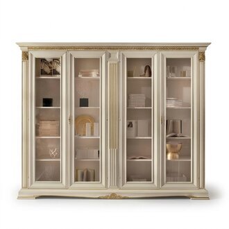 Vitrine Schrank Vitrinen Wohnzimmer Schaufenster Schränke Design Barock Rokoko Massivholz