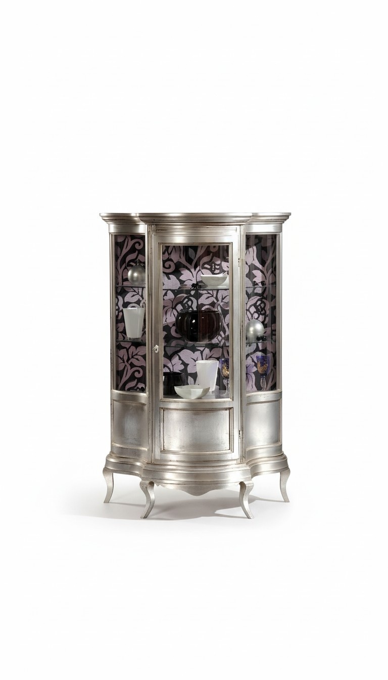 Vitrinen Glas Schrank Vitrine Wohnzimmer Anrichte Luxus Möbel Regal