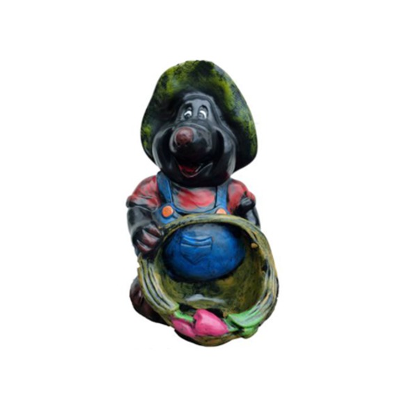 Maulwurf Figur Design Schwarz Garten Karikatur Skulptur Dekoration Neuheit