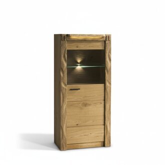 Wand Schrank Schränke Vitrine Glas Design Hoch Deko Holz Vitrinen Wohn