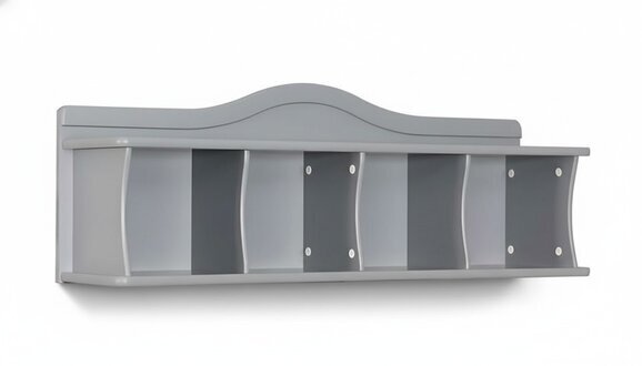 Wandmodul aus Holz in Grau modern, elegantes Stauraummöbel