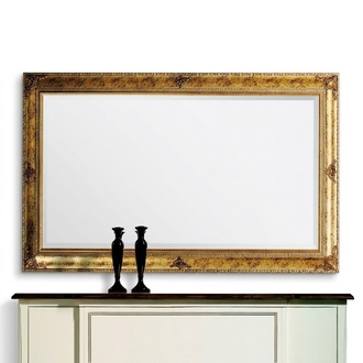 Wandspiegel Holz Rahmen Hängespiegel Goldener Spiegel Wandspiegel Wohnzimmer Neu