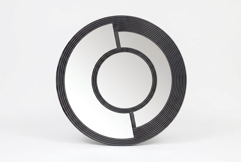 Wandspiegel Rund Speigel Dekorative Modern Design Wohnzimmer Schwarz