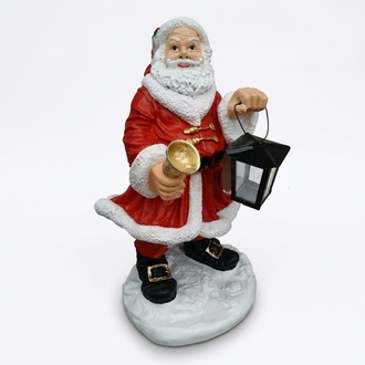 Weihnachtsmann Figur Nikolaus Statue Aussenleuchte Dekoration Skulptur