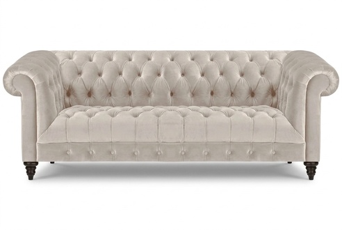 Weiße Chesterfield Polstercouch Designer Dreisitzer Moderner 3-Sitzer