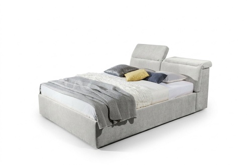 Weißes 180x200 Bett Schlafzimmer Betten Textil Leder Hotel Luxus Polster