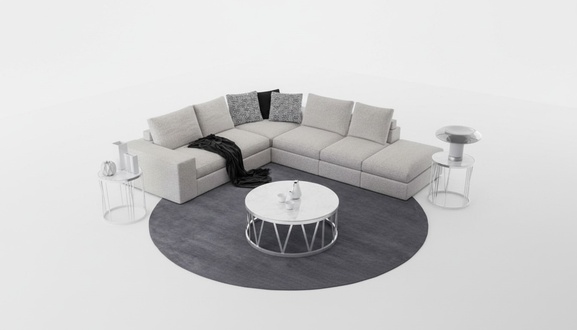 Weißes Ecksofa Polster Eckgarnitur Luxus L-Form Sofas Modern Design