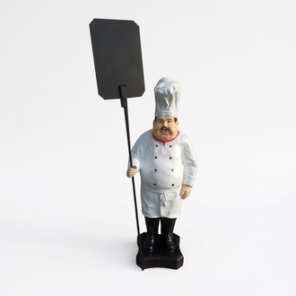 Werbefigur Koch Figur Statue Skulptur Menue Tafel Werbeaufsteller