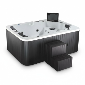 Whirlwanne Whirlpool Blubberbad Hydromassagewanne Spa-Bad Sprudelbad 215x160 cm