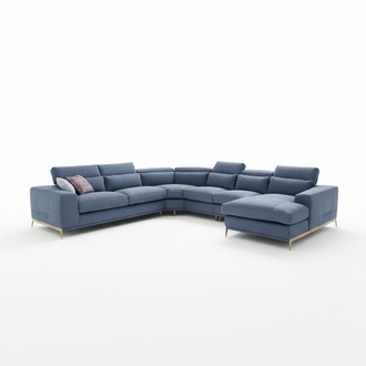 Wohnlandschaft Design Polster Couch U Form Sofas Couchen Textil Luxus