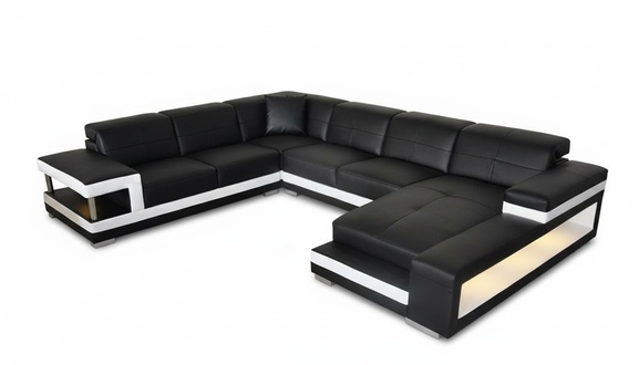 Wohnlandschaft Designer Couch Sofas U Form Ecksofa Polster Couch Textil Eck Neu