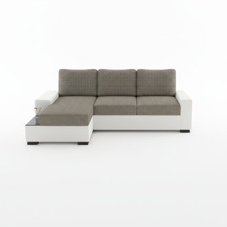 Wohnlandschaft Ecksofa Negro Bettfunktion Couch Leder Textil Sofas Schlaf