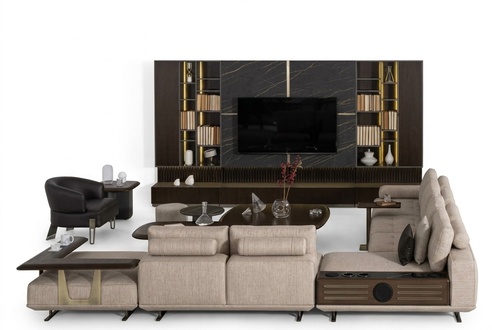 Wohnlandschaft L-Form Ecksofa Couch Design Polster Garnitur Sofa Ecke Neu
