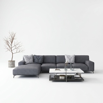 Wohnlandschaft L-Form Ecksofa Leder Couch Design Polster Garnitur Sofa