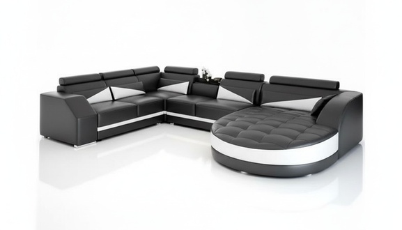 Wohnlandschaft Ledersofa Modernes Sofa Ecksofa LForm Couchtisch Eckgarnitur Neu
