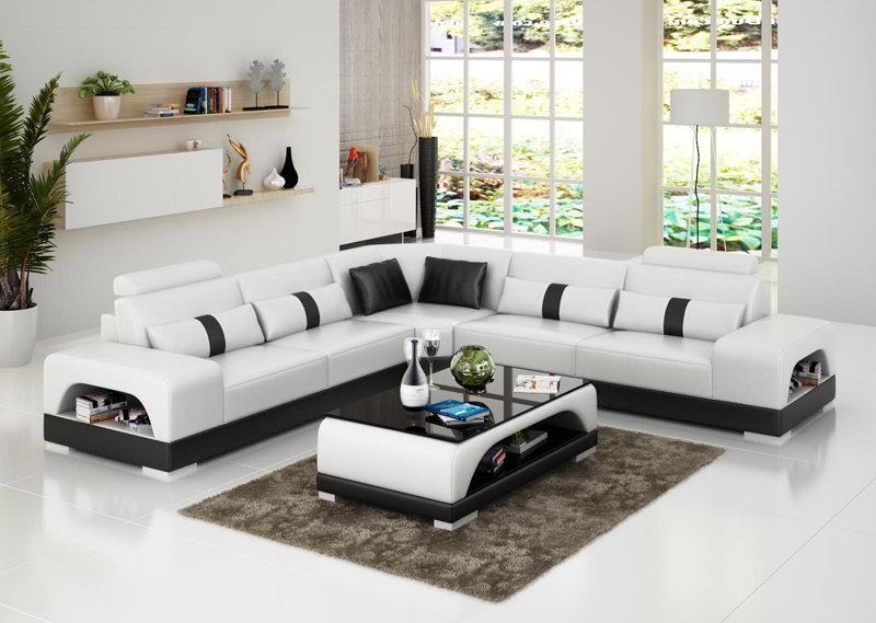 Ledersofa Couch Wohnlandschaft Eck Sofa Ecksofa Modern Design Garnitur