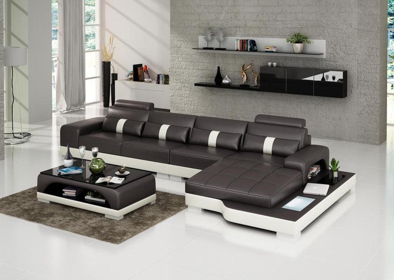 Ledersofa Couch Wohnlandschaft Sofa Eck Ecksofa Modern Design Garnitur