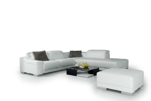 Wohnlandschaft Polster Ecke Eck Sofa Couch Garnitur Landschaft Leder Sitz 2711C