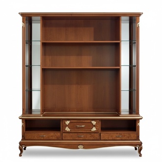 Wohnwand Schrank Vitrine Holz Wohnzimmer Möbel tv Schrankwände Design Vitrinen