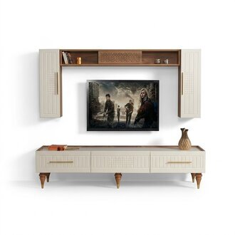Wohnwand Wohnzimmer Moderner Stil luxuriöse Möbel Wohnwände Regal 3tlg