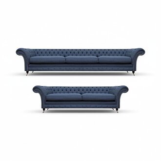 Wohnzimmer 2x Sofas Komplett Möbel Sofagarnitur Design Einrichtung Chesterfield