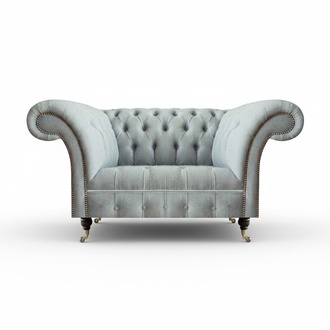 Wohnzimmer Chesterfield Hellgrauer Zweisitzer Designer Polster Möbel