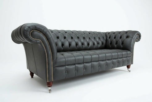 Wohnzimmer Chesterfield Sofa Couch Design Textil Couchen Sofas Dreisitzer