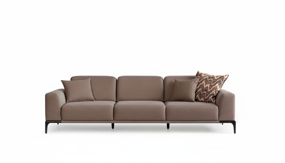 Wohnzimmer Dreisitzer Sofa 4 Sitzer braun Sofas Couch Luxus