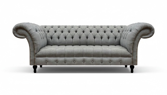 Wohnzimmer Dreisitzer Sofa Polstermöbel Chesterfield Couch Textil Neu