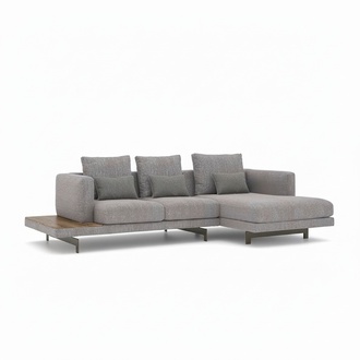 Wohnzimmer Garnitur Ecksofa L-Form Grau Sofa Couch Designer Polstermöbel