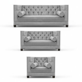 Wohnzimmer Garnitur Luxus Textil Sofagarnitur 3tlg Modern Designer 4+2+1