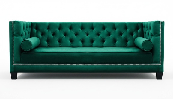 Wohnzimmer Grün Sofa Couch Dreisitze Einrichtung Luxus Chesterfield Neu