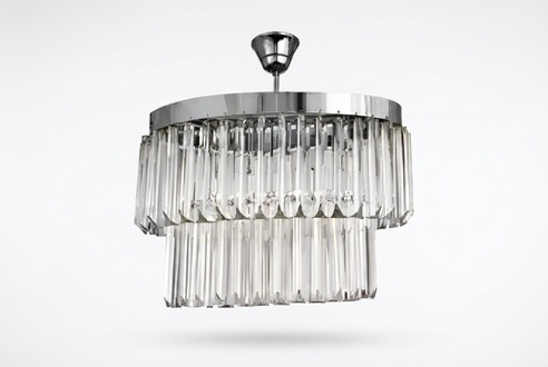 Wohnzimmer Kronleuchter Crystal Deckenleuchte neu grau Modern