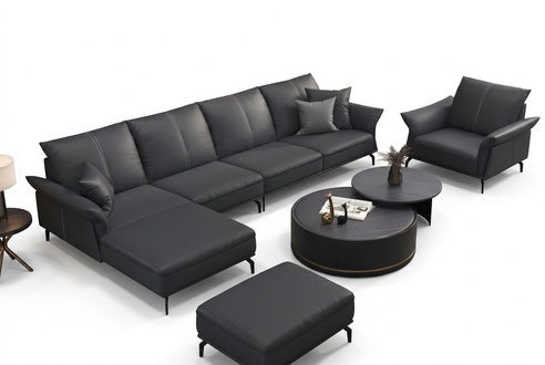 Wohnzimmer L-Form Schwarz Modern Luxus Multifunktion Sofa Couch