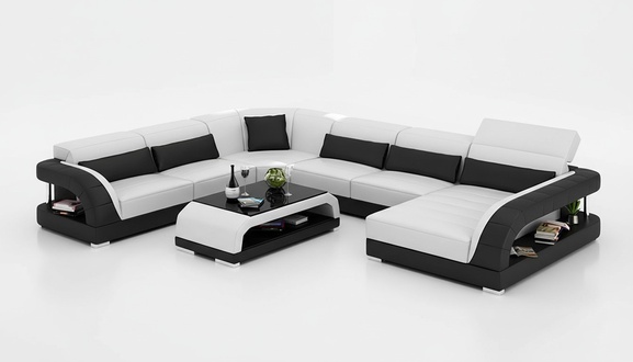 Wohnzimmer Ledersofa Ledercouch Couch Garnituren Sofa Wohnlandschaft Ledersofas
